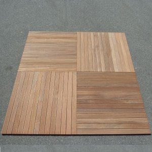 Bangkirai Holzfliesen 100x100 cm 10 Stück Yellow Balau Terrassenfliesen Garten Bild 4