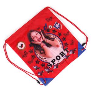 KINDER TURNBEUTEL / SPORTBEUTEL 36x32 cm - DISNEY SOY LUNA COLLECTION - ROT / BLAU Bild 4