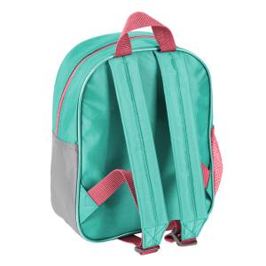 KINDER RUCKSACK 28x22x10 cm - MOTIV HUND & KATZE - TÜRKIS / PINK Bild 3