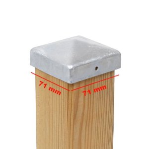 Pfostenkappe Pyramide 71×71 mm – Feuerverzinkter Stahl für Holzpfosten 70×70 mm Bild 3