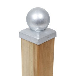 PFOSTENKAPPE KUGEL STAHL FEUERVERZINKT 71 x 71 MM Bild 4