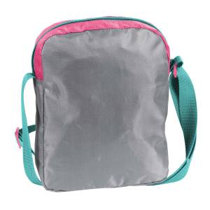 KINDER SCHULTERTASCHE 24x18x6 cm - STUDIO PETS - HUND MIT FLIEGE - TÜRKIS / GRAU / PINK Bild 3