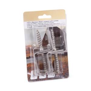 4ER-SET FLECHTZAUNHALTER WINKEL EDELSTAHL IN L-FORM 38x34 MM Bild 2