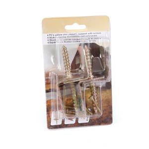 4ER-SET FLECHTZAUNHALTER WINKEL VERZINKT IN L-FORM 38x34 MM Bild 2