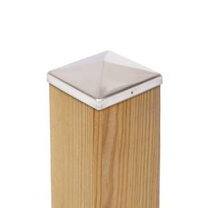 PFOSTENKAPPE PYRAMIDE EDELSTAHL 161 x 161 MM