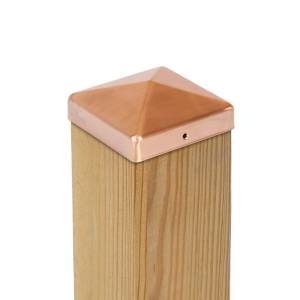 PFOSTENKAPPE PYRAMIDE KUPFER 91 x 91 MM