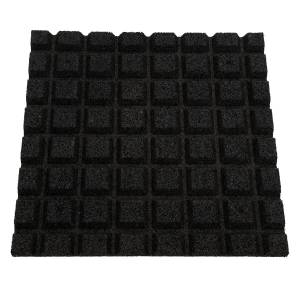 4 STÜCK = 1 m² 50 x 50 CM GUMMI FALLSCHUTZPLATTE 25 MM DICK - SCHWARZ Bild 7