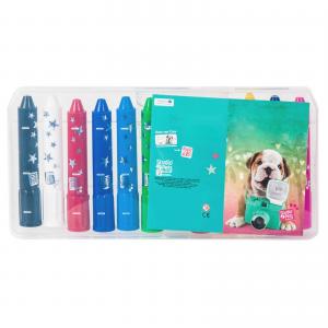 12 FARBIGE WACHSMALSTIFTE - STUDIO PETS - HUND MIT KAMERA Bild 3