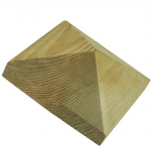 PFOSTENKAPPE PYRAMIDE SPITZ HOLZ IMPRÄGNIERT 100 x 100 MM Bild 2