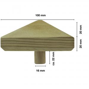 PFOSTENKAPPE PYRAMIDE SPITZ HOLZ IMPRÄGNIERT 100 x 100 MM Bild 4