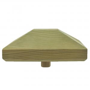 PFOSTENKAPPE PYRAMIDE ABGEFLACHT HOLZ IMPRÄGNIERT 130 x 130 MM