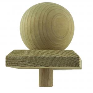 PFOSTENKAPPE KUGEL HOLZ IMPRÄGNIERT 80 x 80 MM