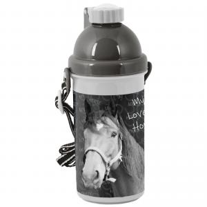 KINDER PAUSEN-SET PICKNICK-SET 2-TEILIG - PFERD - SCHWARZ / GRAU Bild 2