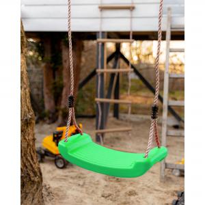 SCHAUKELSITZ FÜR KINDERSCHAUKEL, KUNSTSTOFF APFELGRÜN MIT 2 x 2 METER AUFHÄNGUNG Bild 6