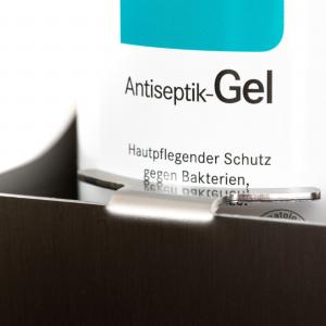 HYGIENISCHE, ABSCHLIESSBARE WANDHALTERUNG AUS EDELSTAHL FÜR 500 ML SPENDERFLASCHEN Bild 5