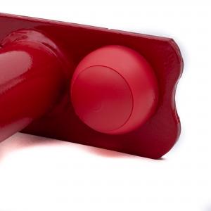 RECKSTANGE AUS METALL 90 CM ROT, MIT BEFESTIGUNGSPLATTEN UND BEFESTIGUNGSMATERIAL Bild 4