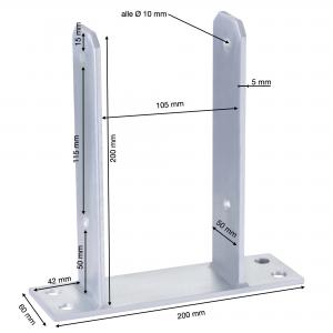 U-PFOSTENTRÄGER 101 MM ANKER STAHL VERZINKT MATERIALSTÄRKE: 5 MM Bild 2
