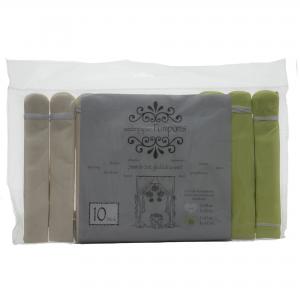 SET 10 STÜCK POMPONS 30 CM UND 40 CM AUS SEIDENPAPIER - ELFENBEIN - SALBEIGRÜN Bild 5