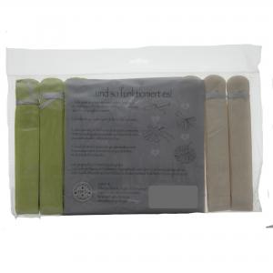 SET 10 STÜCK POMPONS 30 CM UND 40 CM AUS SEIDENPAPIER - ELFENBEIN - SALBEIGRÜN Bild 6