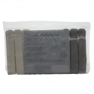 SET 10 STÜCK POMPONS 30 CM UND 40 CM AUS SEIDENPAPIER - ELFENBEIN - BASALTGRAU Bild 6