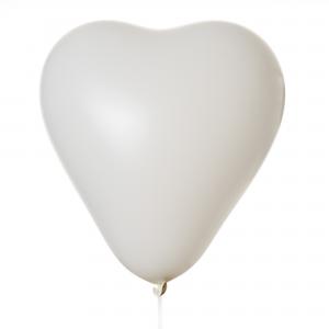 100 STÜCK HERZLUFTBALLONS UMFANG 65 CM, DURCHMESSER 22 CM - ZARTROSA / WEISS Bild 2