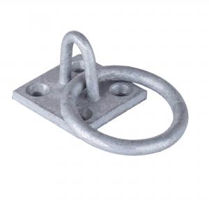 Anbindering Ø 51 mm mit quadratischer Ösenplatte 50×50 mm feuerverzinkt für Montage Bild 3