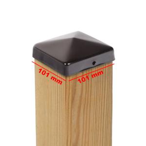 PFOSTENKAPPE PYRAMIDE STAHL SCHWARZ PULVERBESCHICHTET 101 x 101 MM Bild 4