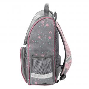 SCHULRANZEN 37 x 32 x 17 CM - PFERDE - GRAU / ALTROSA Bild 4