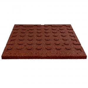 4 STÜCK = 1 m² 50 x 50 CM GUMMI FALLSCHUTZPLATTE 25 MM DICK - ROT-BRAUN Bild 2