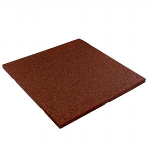 4 STÜCK = 1 m² 50 x 50 CM GUMMI FALLSCHUTZPLATTE 25 MM DICK - ROT-BRAUN Bild 3
