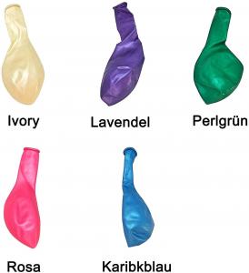 SET: 100 STÜCK LUFTBALLONS Ø 30 CM IN 6 UNTERSCHIEDLICHEN FARBEN - PERLMUTT LOOK Bild 4