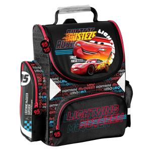 3-TEILIGES SCHULSET: SCHULRANZEN + TURNBEUTEL + BEFÜLLTE FEDERMAPPE - CARS RUST-EZE - SCHWARZ / ROT / BUNT Bild 2