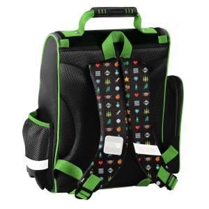 3-TEILIGES SCHULSET: SCHULRANZEN + TURNBEUTEL + BEFÜLLTE FEDERMAPPE - LEVEL UP! - SCHWARZ Bild 3