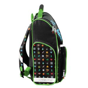 3-TEILIGES SCHULSET: SCHULRANZEN + TURNBEUTEL + BEFÜLLTE FEDERMAPPE - LEVEL UP! - SCHWARZ Bild 4