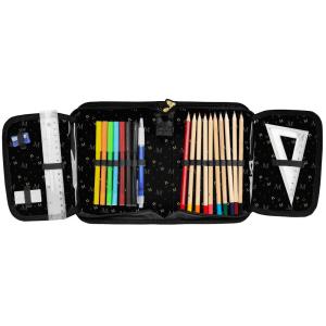 3-TEILIGES SCHULSET: KINDER RUCKSACK + TURNBEUTEL + BEFÜLLTE FEDERMAPPE - DISNEY MINNIE MAUS - SCHWARZ / GOLD Bild 8