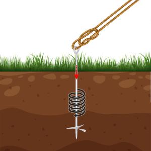 1 x BODENANKER ZUM EINDREHEN - GESAMTLÄNGE 60 CM - STAHL VERZINKT Bild 7
