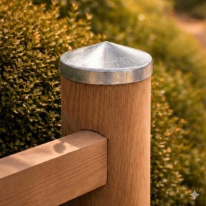 Pfostenkappe Rund Ø 81 mm – Feuerverzinkter Stahl – Wetterschutz für Holzpfosten Ø 80 mm Bild 5