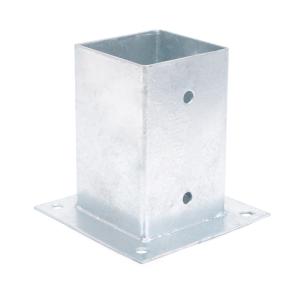 HEPT-190 PFOSTENTRÄGER AUFSCHRAUBHÜLSE ECKIG AUF PLATTE - FÜR 8 x 8 CM PFOSTEN - STAHL FEUERVERZINKT Bild 4