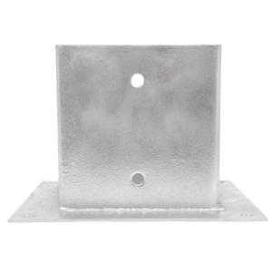 HEPT-400 PFOSTENTRÄGER AUFSCHRAUBHÜLSE ECKIG AUF PLATTE - FÜR 15 x 15 CM PFOSTEN - STAHL FEUERVERZINKT Bild 3