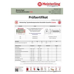 100 x MEISTERLING® FASSADENSCHRAUBEN INOX V2A 4,8 x 25 MM FLACHKOPF TORX T20 WEISS + 1 BIT Bild 4
