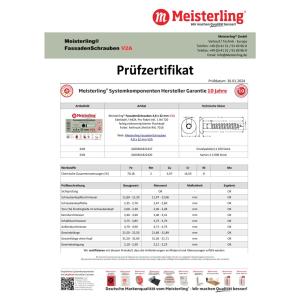 100 x MEISTERLING® FASSADENSCHRAUBEN INOX V2A 4,8 x 32 MM FLACHKOPF TORX T20 ANTHRAZIT + 1 BIT Bild 4