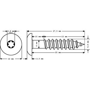 100 x MEISTERLING® FASSADENSCHRAUBEN INOX V4A 5,5 x 25 MM FLACHKOPF TORX T20 HELLGRAU  + 1 BIT Bild 2