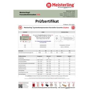 100 x MEISTERLING® FASSADENSCHRAUBEN INOX V4A 5,5 x 35 MM FLACHKOPF TORX T20 HELLGRAU  + 1 BIT Bild 4