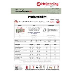 100 x MEISTERLING® FASSADENSCHRAUBEN INOX V4A 5,5 x 35 MM FLACHKOPF TORX T20 OXIDROT + 1 BIT Bild 4