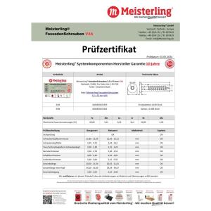 100 x MEISTERLING® FASSADENSCHRAUBEN INOX V4A 5,5 x 35 MM FLACHKOPF TORX T20 UNLACKIERT + 1 BIT Bild 4