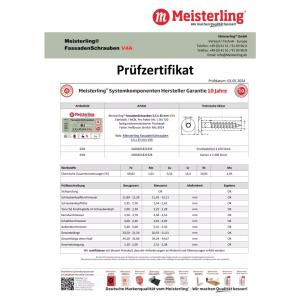 100 x MEISTERLING® FASSADENSCHRAUBEN INOX V4A 5,5 x 35 MM FLACHKOPF TORX T20 HELLBRAUN + 1 BIT Bild 4