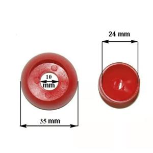 10x SCHRAUBENABDECKUNG / BOLZENABDECKUNG KUNSTSTOFFKAPPEN FÜR SPIELTURM / SCHAUKEL - ROT Bild 2