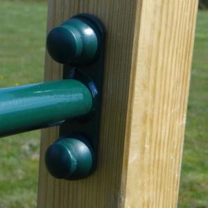 BEFESTIGUNGSSÄTZE MIT SCHUTZKAPPEN UND SCHRAUBEN FÜR RECKSTANGEN - GRÜN Bild 2