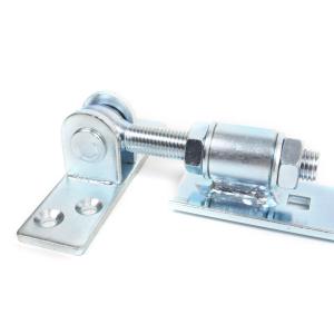 TORBESCHLAG SET: 2 VERSTELLBARE LADENBÄNDER 400x40 MM MIT PLATTEN 130 x 35 MM + 1 GARTENTORFALLE - GALVANISCH VERZINKT Bild 3