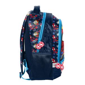 4-TEILIGES KINDERSET: RUCKSACK + TURNBEUTEL + FEDERMAPPE + PORTEMONNAIE - SPIDEY - BLAU / BUNT Bild 4